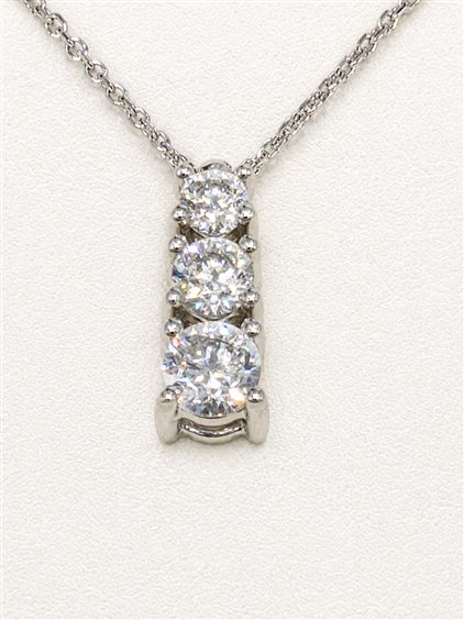 Collana Vidali Gioielli Donna in Oro bianco Zircone COOR-33-34 - COOR-33-34